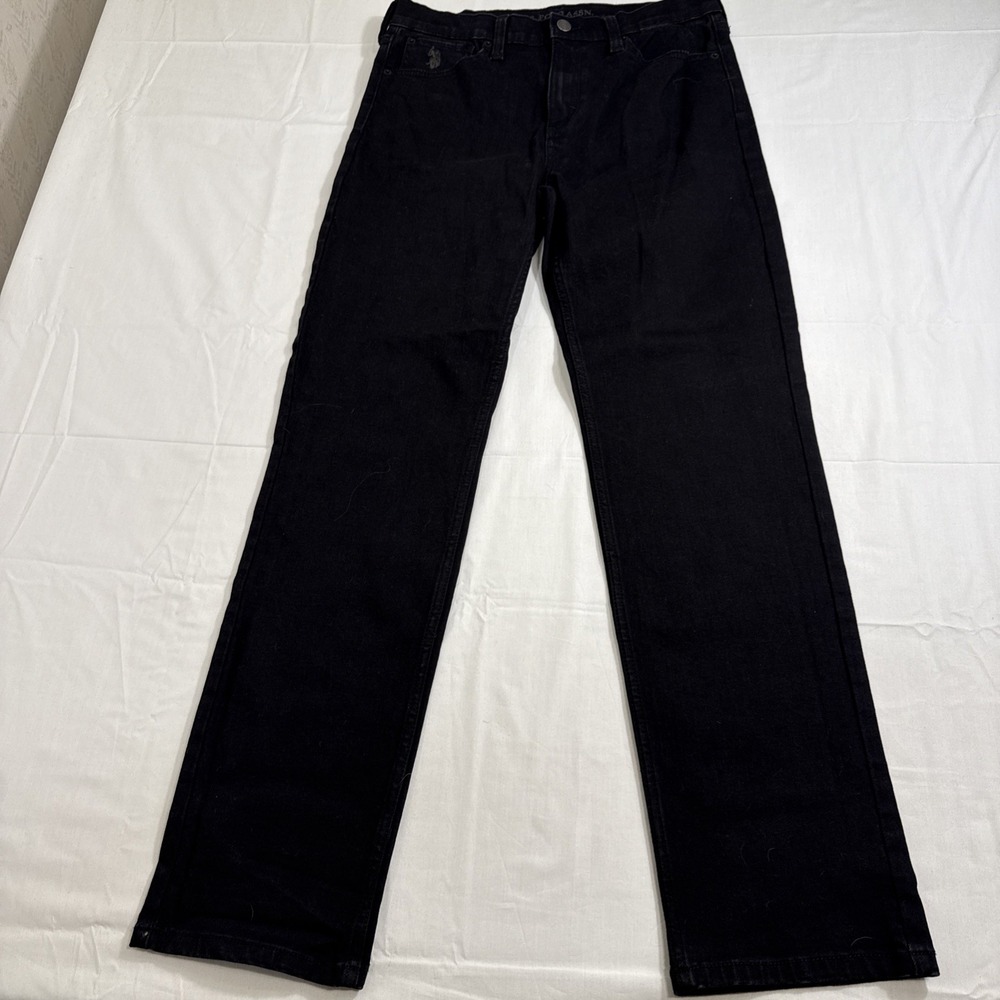 JEANS STRAIGHT WOMEN 18 LEG US Polo Assn Denim Co  Active Stretch BLACK